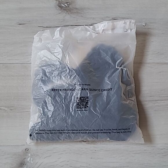 QUINCE‎ Cotton Modal Scoop Neck Tee NAVY Size Small NWT in packaging - Picture 5 of 6